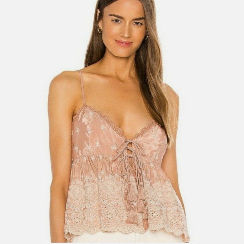 Free People Jenna Embroidered Cami